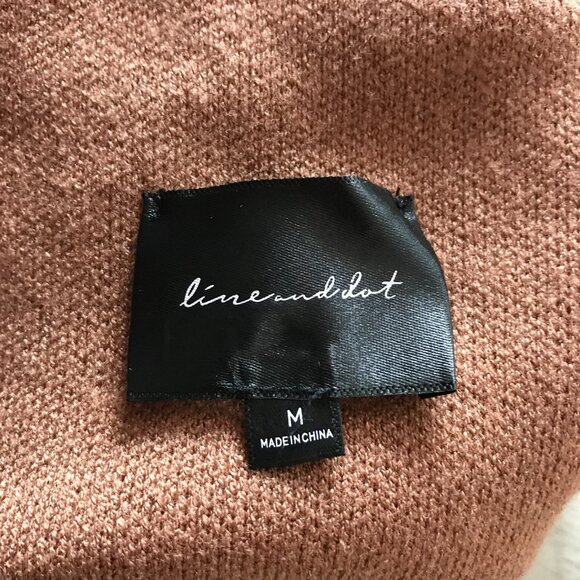 LINE + DOT Brown Sweater Dress Mini Size MEDIUM - Picture 7 of 7